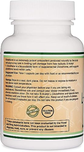S-Acetyl L-Glutathione Capsules - 100mg, Manufactured and Tested in The USA, 60 Count Double Wood SupplementsBuy Supplements Australia