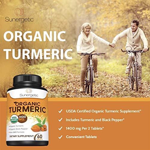 USDA Certified Organic Turmeric Supplement – Includes Organic Turmeric & Organic Black SunergeticBuy Supplements Australia