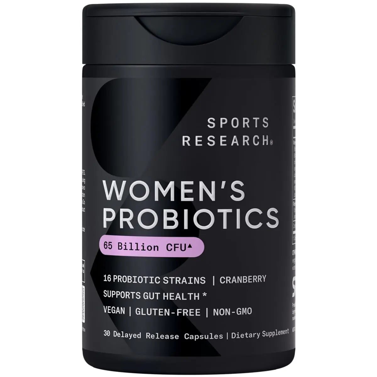 Sports Research Women's Probiotics with Prebiotics, 65 Billion CFU - Vegan Capsules for Gut Health & Digestive Support, Probiotics for Women with Cranberry - Non-GMO Verified & Gluten Free - 30 Count Sports Research buy supplements Au
