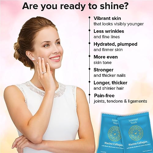 Marine Collagen Powder 10000mg with Hyaluronic Acid Biotin and Vitamin C A D3 E - Collagen Internal YouthBuy Supplements Australia