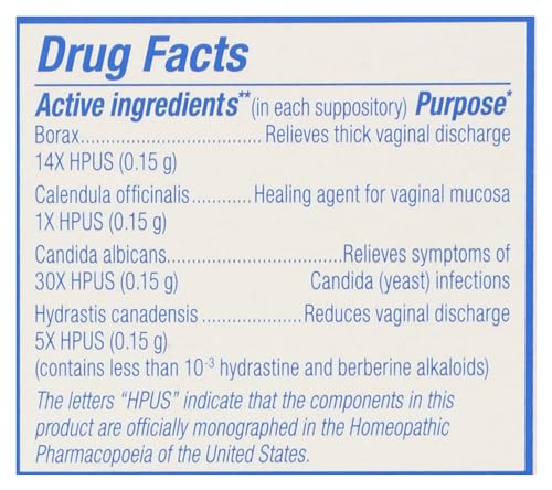 Boiron YeastCalm Homeopathic Suppositories for Yeast Infections, Burning, Discharge BoironBuy Supplements Australia