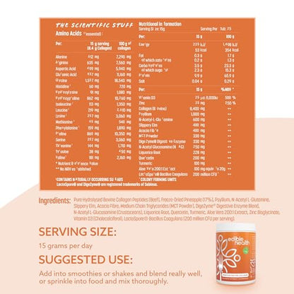 High Protein Edible Health Digestive Enzyme Protein Powder, Regenerative Collagen Supplements Edible HealthBuy Supplements Australia