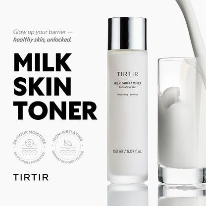TIRTIR Milk Skin Rice Toner - Deep Moisturizing, Hydrating and Refreshing for face, Niacinamide, Ceramide, Rice Bran Extract