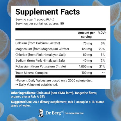 Dr. Berg Hydration Keto Electrolyte Powder - Enhanced w/ 1,000mg of Potassium Dr. Berg NutritionalsBuy Supplements Australia