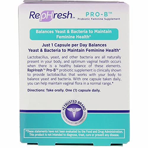 RepHresh Pro-B Vaginal Probiotic Feminine Supplement One Bottle 30 Count RephreshBuy Supplements Australia