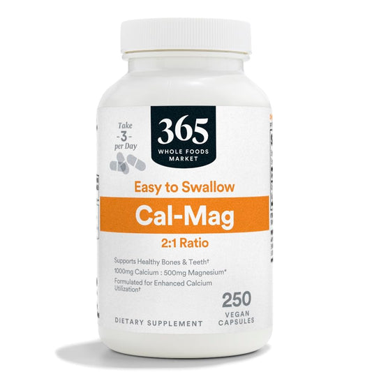 365 by Whole Foods Market, Cal-Mag 2:1 Ratio, Easy-to-Swallow Vegan Capsules, 250 Count 365 by Whole Foods MarketBuy Supplements Australia