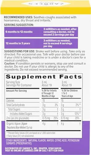 Motrin and Zarbee’s Essentials for Infants Infants' Concentrated Liquid Medicine Drops with Ibuprofen and Zarbee's Baby Coughⱡ Syrup + Immune with Organic Agave + Zinc MotrinBuy Supplements Australia