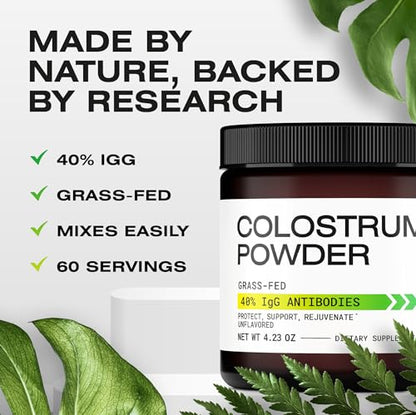 Colostrum Powder - Grass-Fed 40% IgG Colostrum Supplement Powder - Bovine AscaniumBuy Supplements Australia