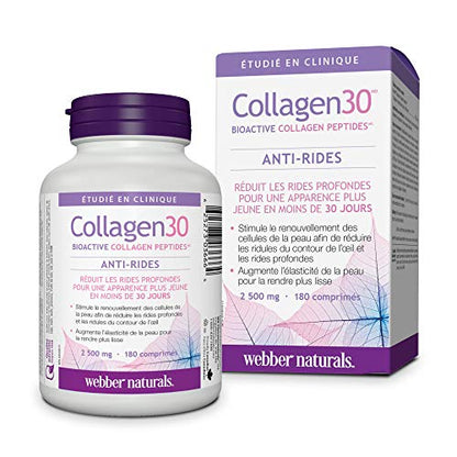 Webber Naturals Collagen30® Bioactive Collagen Peptides 2500 mg 180 Tablets Webber NaturalsBuy Supplements Australia