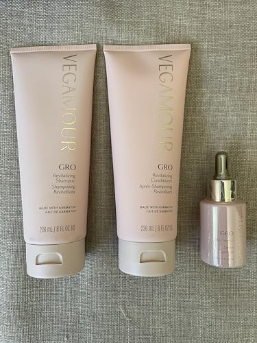 Vegamour GRO Essentials Kit Includes GRO Revitalizing Shampoo & Conditioner and GRO Hair Serum for Thinning Hair VEGAMOURBuy Supplements Australia