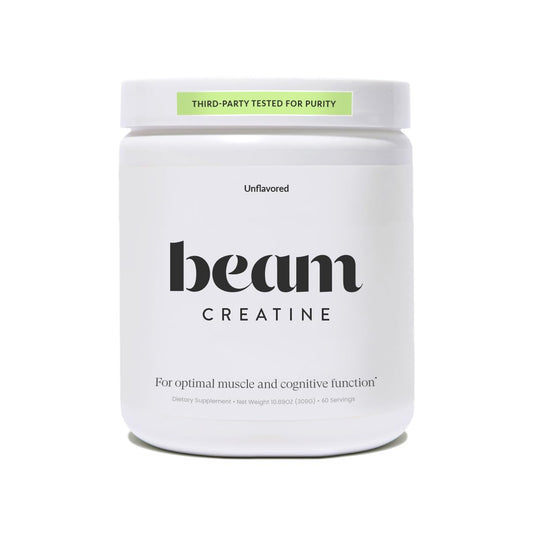 Beam Creatine Monohydrate Powder – 5g Micronized Creatine Monohydrate, Third Party Tested Creatine for Women & Men, Muscle Strength, Growth, Recovery & Cognitive Support, Unflavored, 60 Servings BeamBuy Supplements Australia