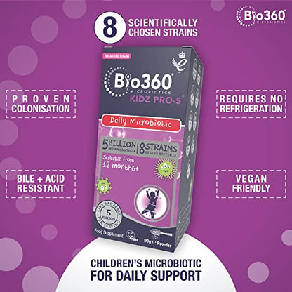 Natures Aid Bio360 Kidz Pro-5 (5 Billion Bacteria) from Natures Aid, Children's Microbiotic natures aidBuy Supplements Australia