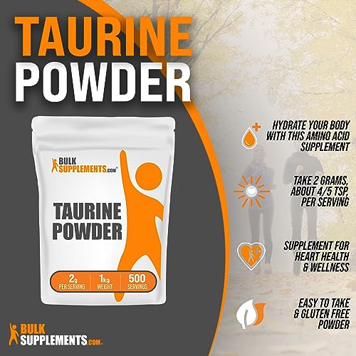 BULKSUPPLEMENTS.COM Taurine Powder - Taurine Supplement, Taurine 2000mg BULKSUPPLEMENTS.COMBuy Supplements Australia