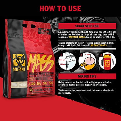 MUTANT Mass Weight Gainer Protein Powder, High-Calorie Workout Shakes MutantBuy Supplements Australia
