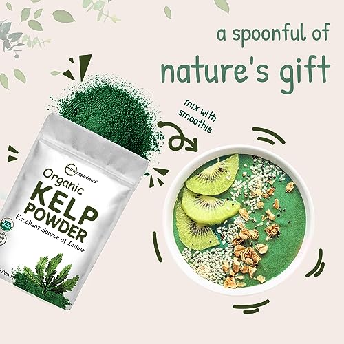 Organic Kelp Powder Supplement, 2lbs | Sustainably US Grown, Raw Ascophyllum Nodosum Micro IngredientsBuy Supplements Australia