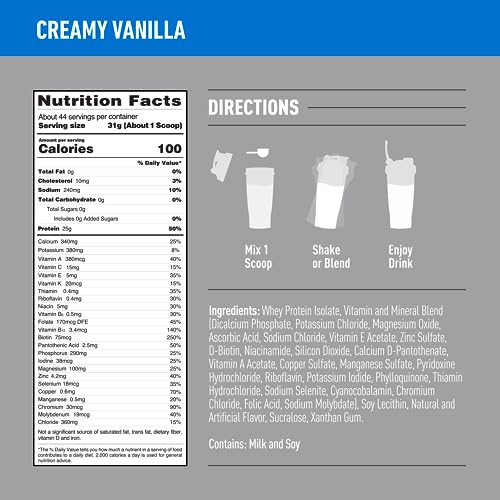 Isopure Protein Powder, Creamy Vanilla Whey Isolate with Vitamin C & Zinc for Immune IsopureBuy Supplements Australia