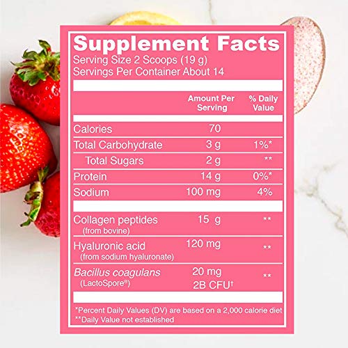 Vital Proteins Beauty Collagen (Strawberry Lemon, Canister) - 120mg of Hyaluronic Acid Vital ProteinsBuy Supplements Australia