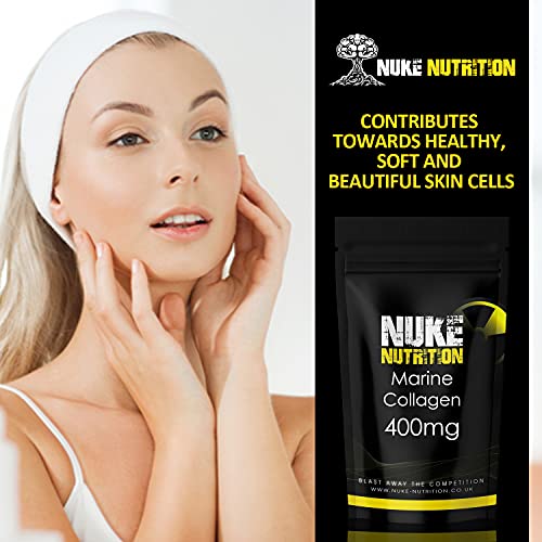 Nuke Nutrition Marine Collagen Capsules - 400mg - 120 Capsules - High Strength Collagen Nuke NutritionBuy Supplements Australia
