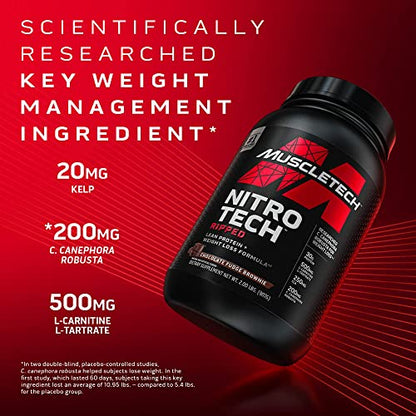 MuscleTech Nitro-Tech Ripped Lean Whey Protein Powder Whey Protein Isolate Weight MuscleTechBuy Supplements Australia