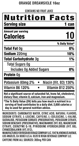 Reign Total Body Fuel, Orange Dreamsicle, Fitness & Performance Drink, 16 Fl Oz (Pack of 12) ReignBuy Supplements Australia