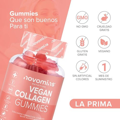 Vegan Collagen Gummies – Advanced Superfood Blend – Vegan Collagen Alternative for Women and Men – Infused with Vitamin C novominsBuy Supplements Australia