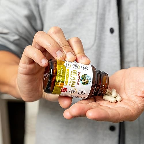 MaryRuth Organics Gut Flora Health+ Enzymes | Up to 2 Month Supply | Prebiotic Probiotic Digestive Enzymes Blend for Healthy Gut Biome & Digestive Support | Gastrointestinal Health | 60 Capsules MARYRUTH'SBuy Supplements Australia