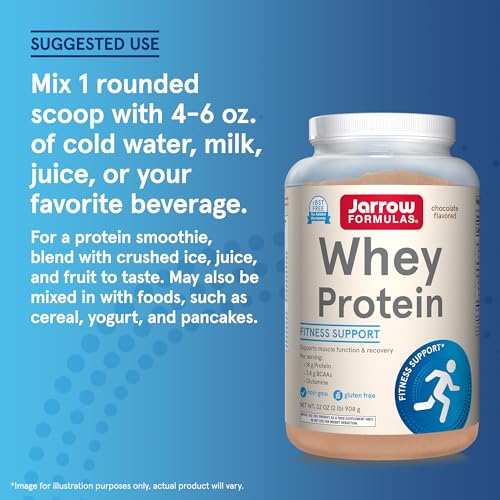 Jarrow Formulas Whey Protein With 18 g of Protein, 3.8 g of BCAAs, & Glutamine, Dietary Jarrow FormulasBuy Supplements Australia
