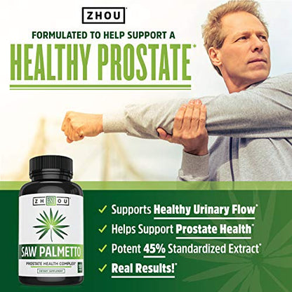Zhou Nutrition Saw Palmetto Extract 500 mg, Prostate Health, Urinary Tract Support, DHT Zhou NutritionBuy Supplements Australia
