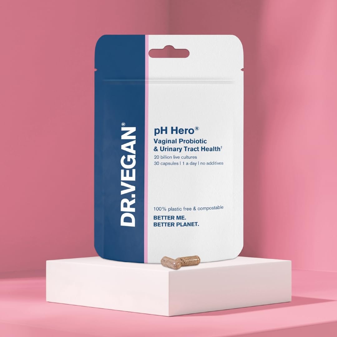 DR.VEGAN | pH Hero | Supports Balanced Vaginal Flora | 50bn CFU | Cranberry | Sea Buckthorn dr veganBuy Supplements Australia