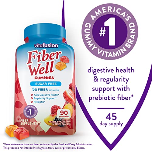 Vitafusion Fiber Well Sugar Free Fiber Supplement & Chewable Calcium Gummy Vitamins VitafusionBuy Supplements Australia
