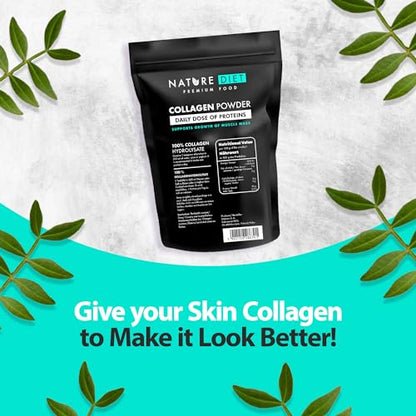 Nature Diet - Collagen Powder 600 g | Hydrolysate | Unflavored | Collagen Peptides | Source of Protein Nature DietBuy Supplements Australia