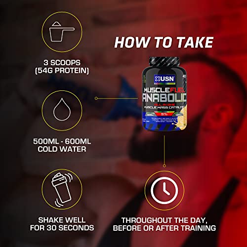 USN Muscle Fuel Anabolic Banana All-in-one Protein Powder Shake (2kg): Workout-Boosting USNBuy Supplements Australia
