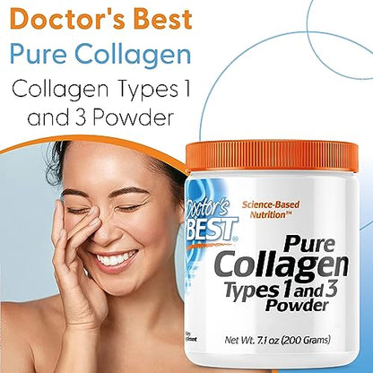 Doctor's Best, Pure Collagen Type 1 and 3 (Collagen Type 1 and 3), 200g Powder Doctor's BESTBuy Supplements Australia