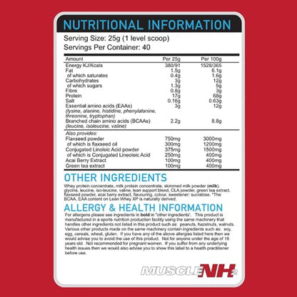 MuscleNh2 Lean Whey XP Diet Whey Protein Powder, Low Fat and Sugar, High Protein MuscleNh2Buy Supplements Australia