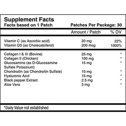 Patch Aid Advanced Collagen Plus - 30 Daily Topical Patches. 100% Natural & Vegan. Allergy & Filler Free Patch AidBuy Supplements Australia