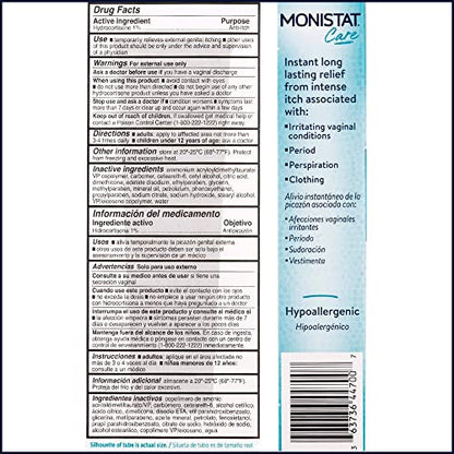 Monistat Instant Itch Relief Cream for Women, Maximum Strength Feminine Itch Care, 1 oz MonistatBuy Supplements Australia