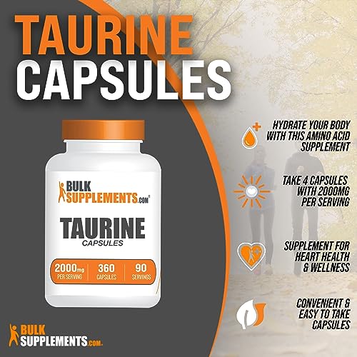 BULKSUPPLEMENTS.COM Taurine Capsules - Taurine Supplement, Taurine 2000mg BULKSUPPLEMENTS.COMBuy Supplements Australia