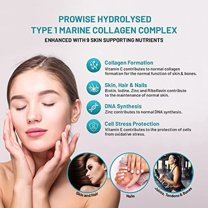 Marine Collagen with Hyaluronic Acid 1100mg | 90 Collagen Capsules High Strength for Women & Men PH PROWISE HealthcareBuy Supplements Australia