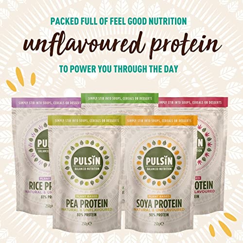 Pulsin - Unflavoured Vegan Pea Protein Powder - 250g - 8.0g Protein, 0g Carbs, 41 Kcals Per Serving PulsinBuy Supplements Australia