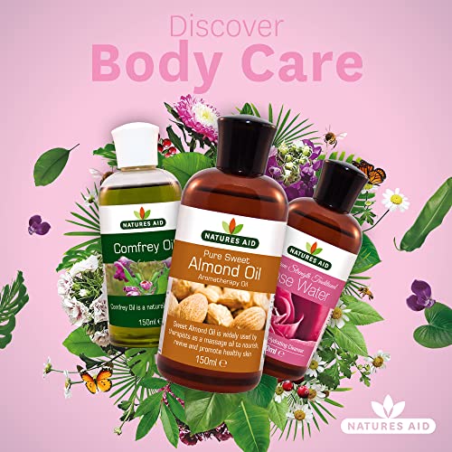 Natures Aid Almond Oil, Pure, Sweet Almond Oil, Massage Oil, Suited to Dry, Sensitive Skin natures aidBuy Supplements Australia