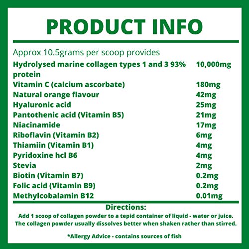 Collagen Powder Marine Supplement | Hydrolyzed Protein peptides with Hyaluronic Acid Vitamin C Biotin etc for Women Men Pure Food SupplementsBuy Supplements Australia