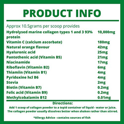 Collagen Powder Marine Supplement | Hydrolyzed Protein peptides with Hyaluronic Acid Vitamin C Biotin etc for Women Men Pure Food SupplementsBuy Supplements Australia