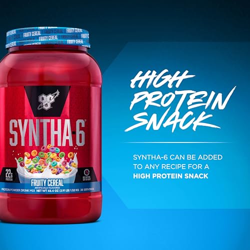 BSN SYNTHA-6 Whey Protein Powder with Micellar Casein, Milk Isolate, Fruity Cereal BSNBuy Supplements Australia