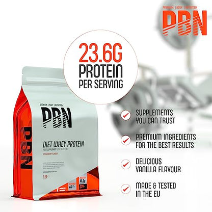 PBN - Premium Body Nutrition Diet Whey Strawberry 1kg Pouch Premium Body NutritionBuy Supplements Australia