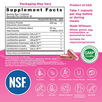 NutriCelebrity NutriFlora-Pro Probiotics for Women - Support Vaginal, Urinary Health (UTI) NutricelebrityBuy Supplements Australia