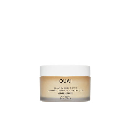 OUAI Scalp & Body Scrub Travel Size, Melrose Place - Exfoliating Body Scrub with Sugar & Coconut Oil Blend for Smooth, Moisturized Skin - Gentle for Removing Product Build Up (3.4 Oz) OUAIBuy Supplements Australia