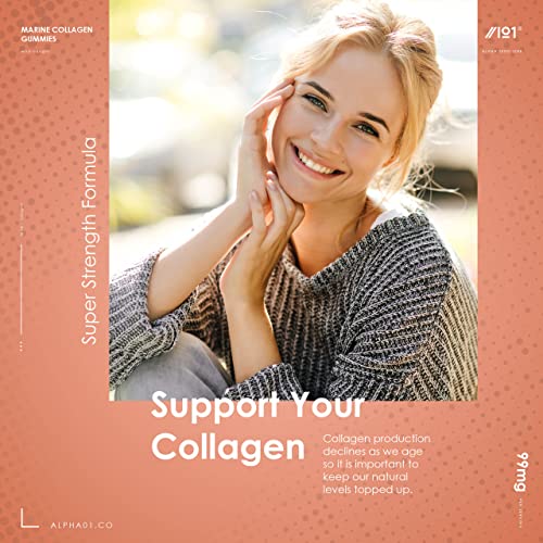 Marine Collagen Gummies - Wild-Caught Marine - Tapioca Based - High Potency Hydrolysed Marine Collagen Gummies ALPHA01Buy Supplements Australia