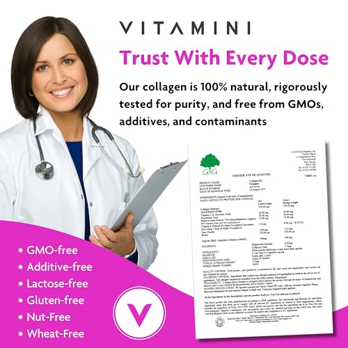 Premium Collagen Supplements for Women - High Strength Marine Collagen with Hyaluronic Acid, Biotin, Vitamin C & E V VitaminiBuy Supplements Australia