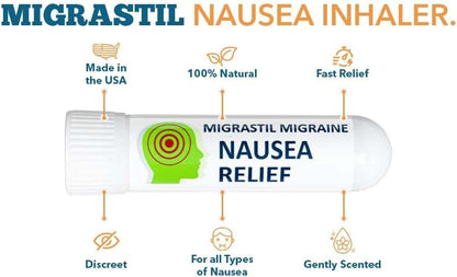 Basic Vigor Migrastil Inhaler (Pack of 2) - Pocket Size Aromatherapy Inhaler for Queasiness Basic VigorBuy Supplements Australia
