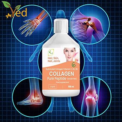 Liquid Collagen Peptides Supplement, Faster Absorption Dietary Hydrolyzed Drink VedBuy Supplements Australia